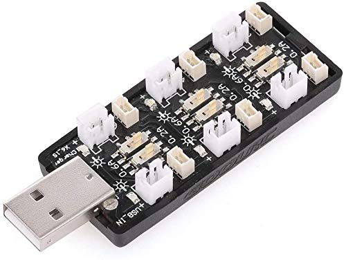 YUNIQUE GREEN-CLEAN-POWER - Multifunktions-LiPo 1S USB-Ladegerät | 6 Unabhängige Kanäle, Kompatibel mit Drohnen und RC-Hubschraubern, Anschlüsse Micro JST 1.25 und JST-PH 2.0, Schwarz von YUNIQUE GREEN-CLEAN-POWER