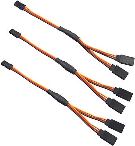 YUNIQUE GREEN-CLEAN-POWER - Set von 10 Servo-Verlängerungskabeln 1 zu 2 Y | 300mm, 3-Pin JR Männlich und Futaba Weiblich | Kompatibel mit RC-Drohnen, Hubschraubern, Autos | Servo-Verlängerung YUNIQUE GREEN-CLEAN-POWER - Set von 10 Servo-Verlängerungskabeln 1 zu 2 Y | 300mm, 3-Pin JR Männlich und Futaba Weiblich | Kompatibel mit RC-Drohnen, Hubschraubern, Autos | Servo-Verlängerung von YUNIQUE GREEN-CLEAN-POWER