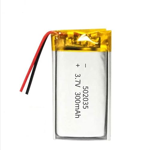 YUNIQUE GREEN-CLEAN-POWER - Wiederaufladbare Lipo-Batterie 502035 | 3,7V, 300mAh für Bluetooth-Kopfhörer, Smartwatches, POS | Kompatibel mit RC Drohnen, Akkupack 9,6 Volt, Syma X5C von YUNIQUE GREEN-CLEAN-POWER