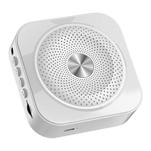 Wiederaufladbares Mini Stimmverstärker Unterstützt Aufzeichnung, Sprachverstärker Tragbar Lautsprecher Mit Mikrofon Und Headset, 8.5X2.3Cm Weiß. von YUNM