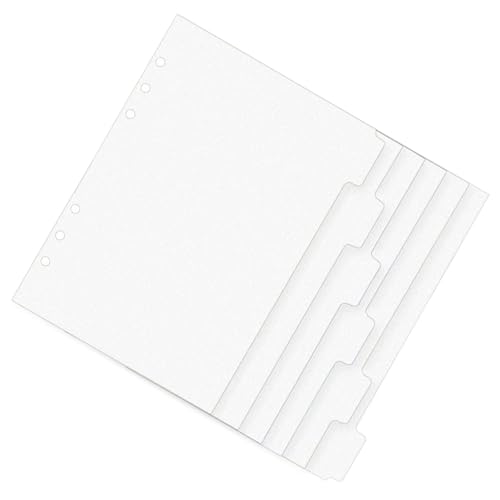 6 Stück 6-fach gelochte Ordner-Trennblätter aus transparentem Acryl für 6 Ringe, Ordner, Tagebuch, Notizbuch, Planer 6 Stück 6-fach gelochte Ordner-Trennblätter aus transparentem Acryl für 6 Ringe, Ordner, Tagebuch, Notizbuch, Planer von YUNNIAN