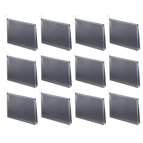 Dokumententasche mit Reißverschlüssen, für Büro und Reisen, mit wasserabweisenden Designs, transparente PVC-Aufbewahrungstaschen, 12 Stück Dokumententasche mit Reißverschlüssen, für Büro und Reisen, mit wasserabweisenden Designs, transparente PVC-Aufbewahrungstaschen, 12 Stück von YUNNIAN