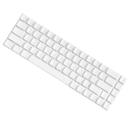 Minimalistische weiße Blanked-Tastenkappen mit 68 Tasten, originale Höhe, Tastenkappen-Set für mechanische Tastaturen für Büro und Gaming Minimalistische weiße Blanked-Tastenkappen mit 68 Tasten, originale Höhe, Tastenkappen-Set für mechanische Tastaturen für Büro und Gaming von YUNNIAN
