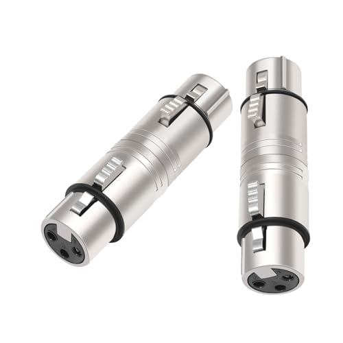 YUNNIAN Professioneller 3-poliger Adapter, 3-polige Buchse auf Buchse, 3-polige Anschlüsse für Mikrofone, Mischpulte, Zubehör, 2 Stück YUNNIAN Professioneller 3-poliger Adapter, 3-polige Buchse auf Buchse, 3-polige Anschlüsse für Mikrofone, Mischpulte, Zubehör, 2 Stück von YUNNIAN