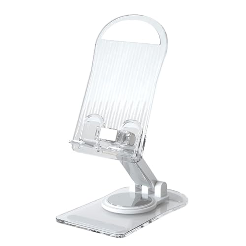 YUNNIAN Um 360 Grad drehbare Halterung, transparent, faltbar, Tischhalterung, Handy-Ständer YUNNIAN Um 360 Grad drehbare Halterung, transparent, faltbar, Tischhalterung, Handy-Ständer von YUNNIAN