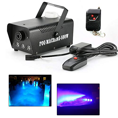 500W RGB Nebelmaschine YUNRUX Professionelle Tragbare Rauchmaschine Bühnentechnik für Halloween Weihnachtsgeschenke Hochzeit Theater Party Disco mit Fernbedienung von YUNRUX