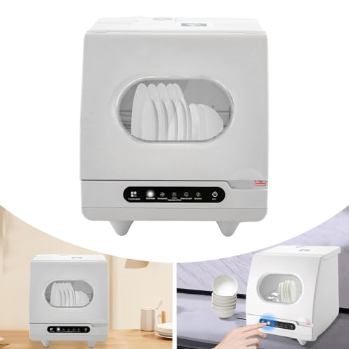 Mini Einfache Installation Geschirrspüler YUNRUX Ozon-Sterilisation Spülmaschine Geschirrspüler 360º Geschirr Reinigen Geschirrspüler Tischgeschirrspüler Kleiner Tisch-Geschirrspüler Zuhause von YUNRUX