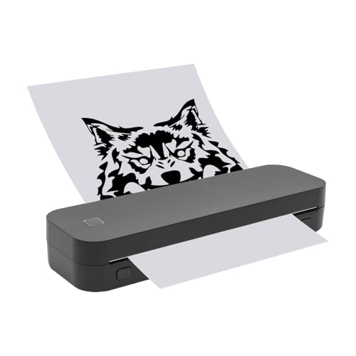 YUNRUX Transfermaschine Thermo-Schablonendrucker 203dpi Wiederverwendbar Stencil Drucker Stencil Maschine Thermal Stencil Kopierer Kabelloser Thermokopierer kompatibel mit IOS Android, Windows, Mac von YUNRUX