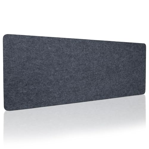 YUNSHANGHE Schreibtischunterlage Filz, 100x40cm Groß Filz Rutschfester Mauspad, Laptop Tischunterlage, Schreibtisch Unterlegmatte für Büro und Zuhause (dunkelgrau) von YUNSHANGHE