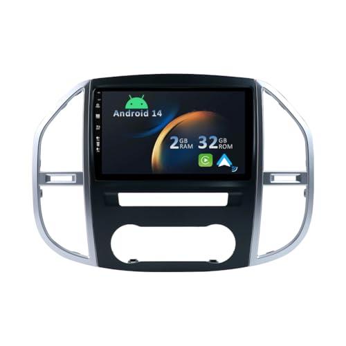 YUNTX 10.1” Android 14 Autoradio für Mercedes Benz Vito 3 W447 (2014-2020)-[Integriertes CarPlay/Android Auto/GPS]-IPS Touchscreen-mit Kamera-Lenkradsteuerung/MirrorLink/Bluetooth 5.0/WiFi von YUNTX
