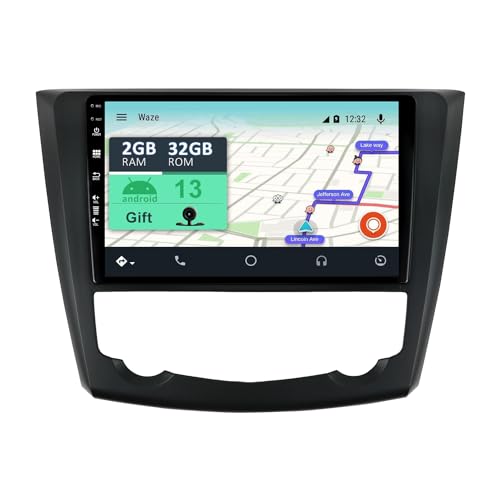 YUNTX [2GB+32GB] Android 12 Autoradio mit Navi für Renault Kadjar (2015-2019)-9 Zoll Touchscreen-Kostenlose Kamera-DAB/GPS/Lenkradsteuerung/MirrorLink/Bluetooth 5.0/WiFi/USB/4G/CarPlay von YUNTX