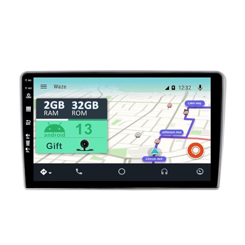 YUNTX [2GB+32GB] Android 13 Autoradio mit Navi für Toyota Avensis (2002-2008)-9 Zoll Touchscreen-Kostenlose Kamera-DAB/GPS/Lenkradsteuerung/MirrorLink/Bluetooth 5.0/WiFi/USB/4G/CarPlay von YUNTX