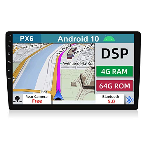 YUNTX [4G+64G] Android 14 Autoradio Radio-[Integriertes CarPlay/Android Auto/DSP]-GPS Bluetooth 5.0 mit Rückfahrkamera -10.1 Zoll - Unterstützt DAB/Lenkradsteuerung/4G/WiFi/Mirrorlink/USB von YUNTX