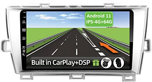 YUNTX [4GB+64GB] Android 11 2 Din Autoradio für Toyota Prius (2009–2015)-[Integriertes CarPlay/Android Auto/DSP]-Kamera+MIC- DAB/Lenkradsteuerung/Mirror-Link/WiFi/USB /4G/360-Kamera/Bluetooth 5.0 von YUNTX