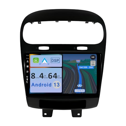 YUNTX [4GB+64GB] Android 12 Autoradio für FIAT Freemont/Dodge Journey(2012-2016)-[Integriertes CarPlay/Android Auto/DSP/GPS]-9”IPS-CAM+MIC-DAB/Lenkradsteuerung/Mirror Link/Bluetooth 5.0/360 Kamera von YUNTX