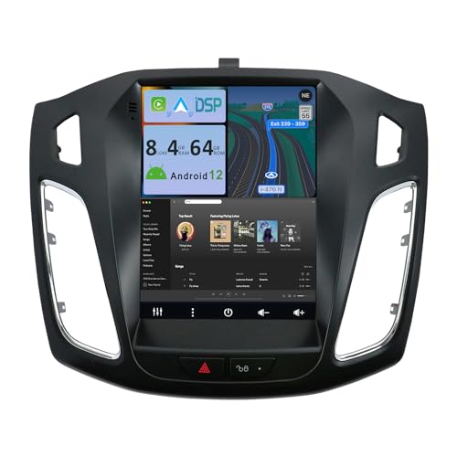 YUNTX [4GB+64GB] Android 12 Autoradio für Ford Focus (2010-2014)-[Integriertes CarPlay/Android Auto/DSP/GPS]-9.7”IPS-Kamera+MIC-DAB/Lenkradsteuerung/Mirror Link/Bluetooth 5.0/360 Kamera/WiFi/USB von YUNTX