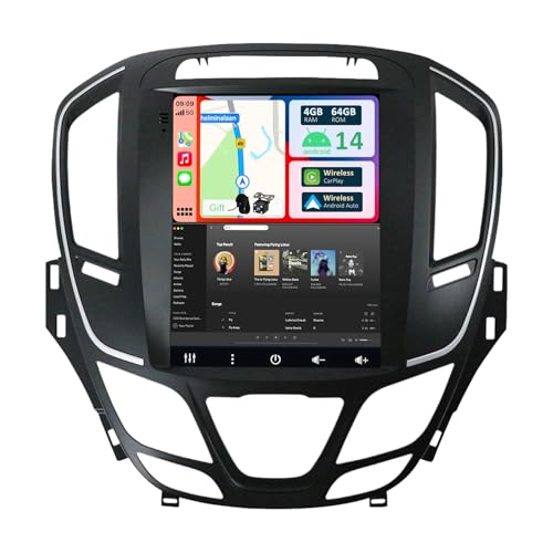 YUNTX [4GB+64GB] Android 12 Autoradio für Opel Insignia (2014-2017)-[Integriertes CarPlay/Android Auto/DSP/GPS]-9.7” IPS Touch Screen-CAM+MIC-DAB/Mirror Link/Bluetooth 5.0/AHD/360 Kamera/WiFi/USB/4G von YUNTX