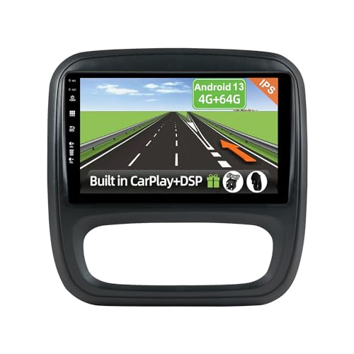 YUNTX [4GB+64GB] Android 12 Autoradio für Renault Trafic/Opel Vivaro -2 Din-[Integriertes Wireless CarPlay/Android Auto/DSP/GPS]-Kamera+MIC-DAB/IPS/Lenkradsteuerung/360 Kamera/MirrorLink/WiFi/USB/4G von YUNTX