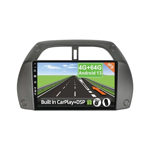 YUNTX [4GB+64GB] Android 12 Autoradio für Toyota RAV4 (2001-2006)-2 Din-[Integriertes Wireless CarPlay/Android Auto/DSP/GPS]-Kamera+MIC-DAB/IPS/Lenkradsteuerung/MirrorLink/WiFi/USB/4G/360 Kamera von YUNTX