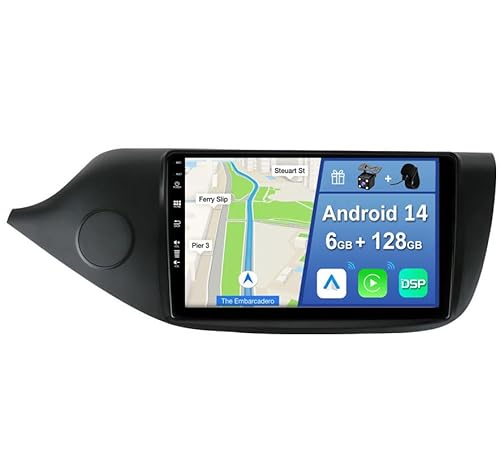YUNTX [6GB+128GB] Android 12 Autoradio für Kia CEE'd CEED JD (2012-2018)-[Integriertes CarPlay/Android Auto/DSP/GPS]-9”IPS 2.5D-Kamera+MIC-DAB/Mirror Link/Bluetooth 5.0/360 Kamera/Lenkradsteuerung von YUNTX