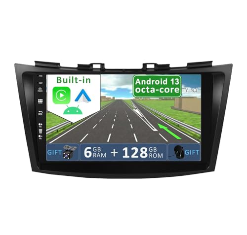 YUNTX [6GB+128GB] Android 12 Autoradio für Suzuki Swift/Ertiga (2008-2017)-[Integriertes CarPlay/Android Auto/DSP/GPS]-9”IPS 2.5D-Kamera+MIC-DAB/Mirror Link/Bluetooth 5.0/360 Kamera/Lenkradsteuerung von YUNTX