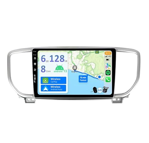 YUNTX [6GB+128GB] Android 13 Autoradio für KIA KX5 / Sportage 4 (2016-2019)-[Integriertes CarPlay/Android Auto/DSP/GPS]-9” IPS Touch Screen-CAM+MIC-DAB/Mirror Link/Bluetooth 5.0/AHD/360 Kamera von YUNTX