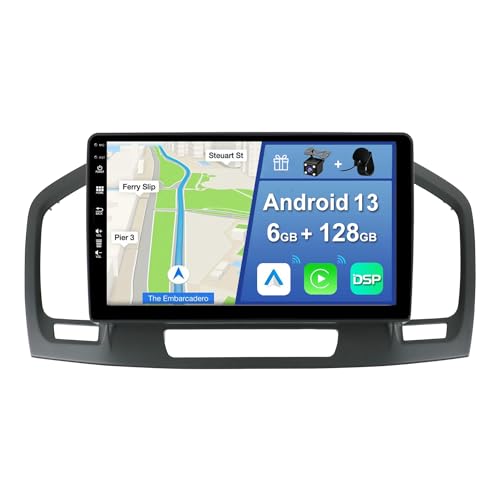 YUNTX [6GB+128GB] Android 13 Autoradio für Opel Holden Insignia(2008-2014)-[Integriertes CarPlay/Android Auto/DSP/GPS]-9”IPS 2.5D-Kamera+MIC-DAB/Mirror Link/Bluetooth 5.0/360 Kamera/Lenkradsteuerung von YUNTX