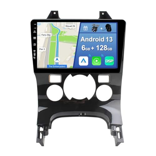 YUNTX [6GB+128GB] Android 13 Autoradio für Peugeot 3008 5008 [2009-2018]-[Integriertes CarPlay/Android Auto/DSP/GPS]-9”IPS 2.5D-Kamera+MIC-DAB/Lenkradsteuerung/Mirror Link/Bluetooth 5.0/360 Kamera von YUNTX