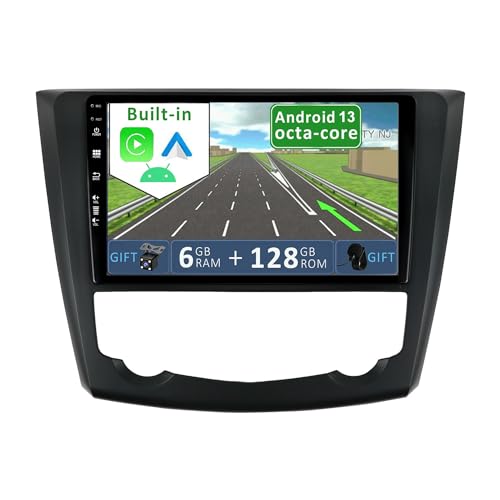 YUNTX [6GB+128GB] Android 13 Autoradio für Renault Kadjar (2015-2019)-[Integriertes CarPlay/Android Auto/DSP/GPS]-9”IPS 2.5D-Kamera+MIC-DAB/Mirror Link/Bluetooth 5.0/360 Kamera/Lenkradsteuerung von YUNTX