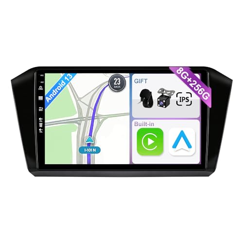 YUNTX [8GB+256GB] Android 13 Autoradio für VW Passat b8 Magotan (2015-2018)-[Integriertes CarPlay/Android Auto/DSP/GPS]-10.1” IPS Touch Screen-CAM+MIC-DAB/Mirror Link/Bluetooth 5.0/AHD/360 Kamera von YUNTX