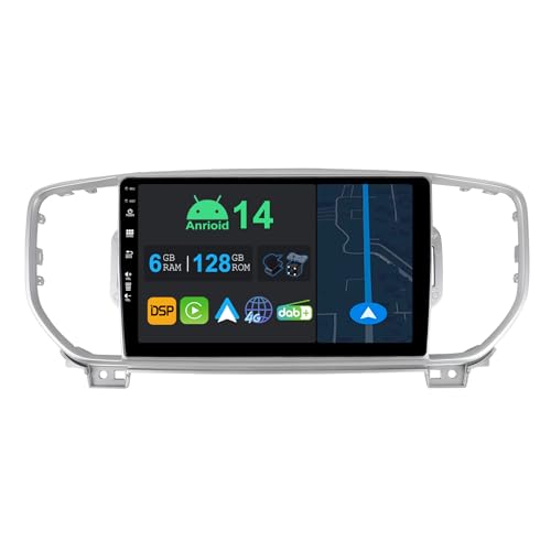 YUNTX 9 Zoll Android 14 Autoradio mit Navi Für KIA Sportage KX5 2016-2018 | Octa Core | 6GB 128GB | Eingebaut 4G LTE | CarPlay & Android Auto | DSP | DAB | QLED | Dual Band WiFi YUNTX 9 Zoll Android 14 Autoradio mit Navi Für KIA Sportage KX5 2016-2018 | Octa Core | 6GB 128GB | Eingebaut 4G LTE | CarPlay & Android Auto | DSP | DAB | QLED | Dual Band WiFi von YUNTX