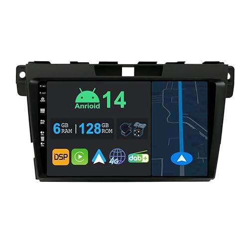 YUNTX 9 Zoll Android 14 Autoradio mit Navi Für Mazda CX-7 2008-2014 | Octa Core | 6GB 128GB | Eingebaut 4G LTE | CarPlay & Android Auto | DSP | DAB | QLED | Dual Band WiFi | Bluetooth 5.0 YUNTX 9 Zoll Android 14 Autoradio mit Navi Für Mazda CX-7 2008-2014 | Octa Core | 6GB 128GB | Eingebaut 4G LTE | CarPlay & Android Auto | DSP | DAB | QLED | Dual Band WiFi | Bluetooth 5.0 von YUNTX