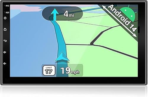 YUNTX Android 14 Doppel Din Autoradio mit navi - GPS 2 Din - Rückfahrkamera einbeziehen - 7 Zoll - Soutien DAB+ | Commande au Volant | 4G | WiFi | Bluetooth | Mirrorlink | USB | SD | Carplay von YUNTX