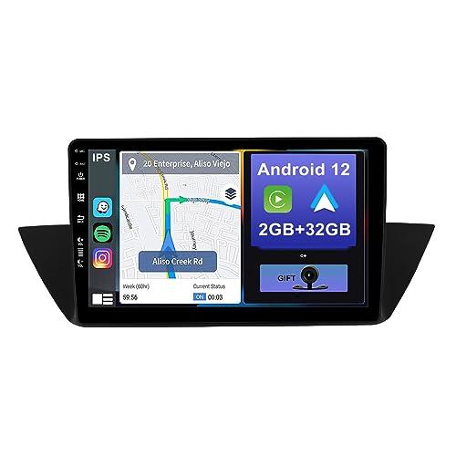 YUNTX Android 12 Autoradio für BMW X1 E84 (2009-2015)-10.1 Zoll Touch Screen-Rückfahrkamera-Support CarPlay/Android Auto/DAB/Lenkradkontrolle/Mirror-Link/Bluetooth 5.0/2 Din/USB/RDS/WiFi/4G von YUNTX