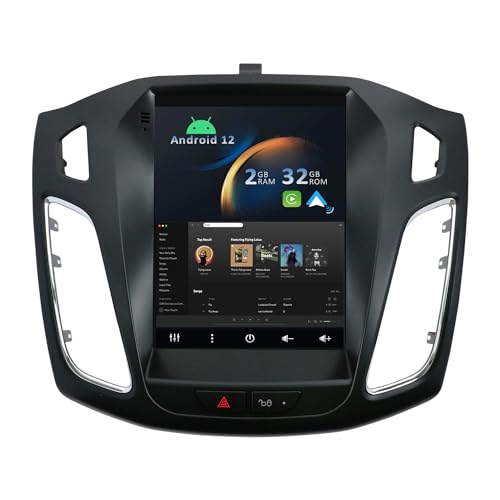YUNTX Android 13 Autoradio Passt für Ford Focus (2010-2014) - [2G+32G] - KOSTENLOSE Rückenkamera & Canbus &Map - GPS 2 Din -Unterstützt DAB/Lenkradsteuerung/WiFi/Bluetooth 5.0 / Carplay/IPS von YUNTX