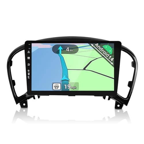 YUNTX Android 14 Autoradio Passt für Nissan Juke (2010-2014) YF15 Infiniti ESQ (2011-2017) - GPS 2 Din - mit Rückfahrkamera- Unterstützung DAB + / Lenkradsteuerung /4G/WiFi/Bluetooth/Mirrorlink von YUNTX
