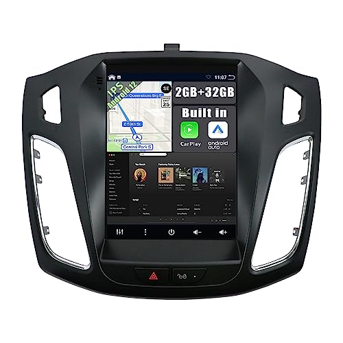 YUNTX Android 13 Autoradio für Ford Focus 2010-2014-[Integriertes CarPlay/Android Auto/GPS]-9.7” IPS Touchscreen-Kostenlose Kamera-DAB/Lenkradsteuerung/MirrorLink/Bluetooth 5.0/WiFi/USB/4G von YUNTX