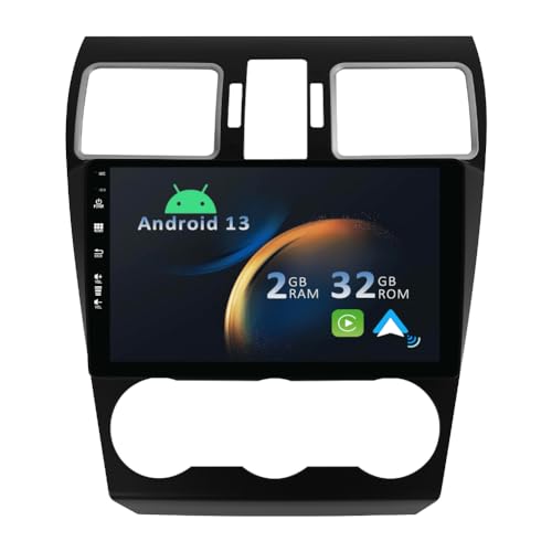 YUNTX Android 13 Autoradio für Subaru Forester/XV/WRX 2013-2018-[Integriertes CarPlay/Android Auto/GPS]-9”IPS 2.5D Touchscreen-Kostenlose Kamera-DAB/Lenkradsteuerung/MirrorLink/Bluetooth 5.0/WiFi/USB von YUNTX