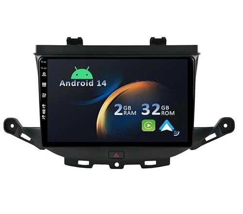 YUNTX Android 14 Autoradio für Opel Astra K/Buick Verano GS (2016-2020)-[Integriertes CarPlay/Android Auto/GPS]-9” IPS 2.5D Touchscreen-mit Kamera-DAB/Lenkradsteuerung/MirrorLink/Bluetooth 5.0 von YUNTX