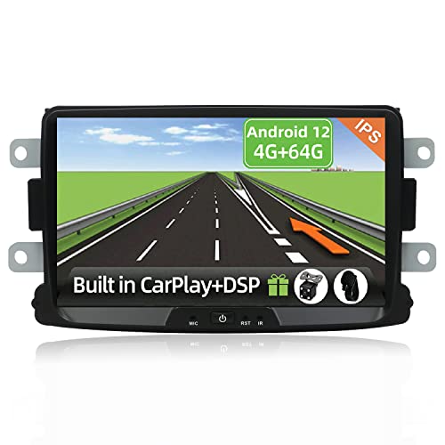 YUNTX [PX6+DSP] Android 10 Autoradio Passt für Dacia Sandero/Renault Duster/Logan - [4G+64G] - KOSTENLOSE Rückenkamera&Canbus - GPS 2 Din -Unterstützt DAB/Lenkradsteuerung/WiFi/Bluetooth 5.0/Carplay von YUNTX