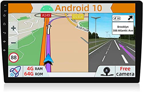 YUNTX PX6 Android 12 Autoradio Radio 4G | 64G - GPS 2 Din Bluetooth 5.0 mit Rückfahrkamera -IPS 2.5D 10.1 Zoll - Unterstützt DAB+ / Lenkradsteuerung / 4G / WiFi/Bluetooth/Mirrorlink/Carplay/USB von YUNTX