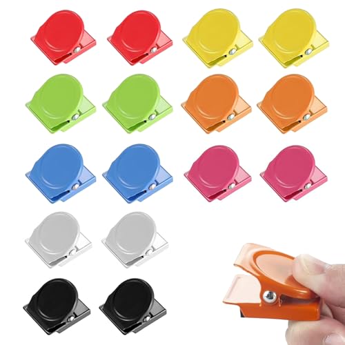 Magnet Klammer, 16 Stücke Magnetklammern aus Metall, Magnete mit Klammer, Multi Farbe Metall Magnet Clips, Kühlschrank Magnete, Für Kühlschrank, Tafel, Büro, Küche Magnet Klammer, 16 Stücke Magnetklammern aus Metall, Magnete mit Klammer, Multi Farbe Metall Magnet Clips, Kühlschrank Magnete, Für Kühlschrank, Tafel, Büro, Küche von YUNXCNA