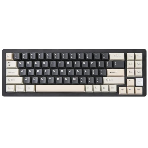 YUNZII AL71 68% mechanische Tastatur, All-Aluminium CNC, Hot-Swap-Ring, 2.4GHz Wireless BT5.0/USB-C Kabel-Gaming-Tastatur, NKRO RGB, für Win/Mac(Black,Crystal White Switch) von YUNZII