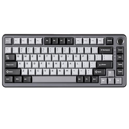 YUNZII RT75 Rapid Trigger Gaming Tastatur Hall-Effekt Tastatur Magnetschalter Einstellbare Betätigung Esports 75% Layout TKL Mechanische Tastatur RGB PBT Tastenkappen (Black, Outemu Switch) von YUNZII