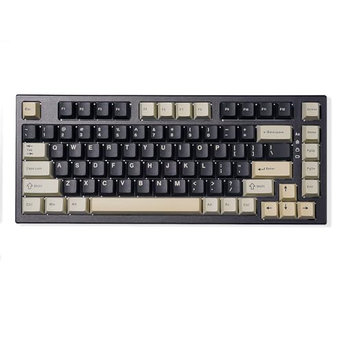 YUNZII YZ75 75% Hot Swappable Wireless Gaming Mechanische Tastatur, RGB-Hintergrundbeleuchtung, BT5.0/2.4G/USB-C, Double Shot PBT Tastenkappen für Linux/Win/Mac (Gateron G Pro Gelb, Schwarz) von YUNZII