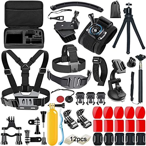 YUSHI 58-in-1 Action-Kamera-Zubehör-Set kompatibel mit GoPro Hero 11 10 9 8 7 6 5 4 Max Fusion Session Black Silver Insta360 DJI OSMO SJCAM APEMAN etc, Neues verbessertes Stativ YUSHI 58-in-1 Action-Kamera-Zubehör-Set kompatibel mit GoPro Hero 11 10 9 8 7 6 5 4 Max Fusion Session Black Silver Insta360 DJI OSMO SJCAM APEMAN etc, Neues verbessertes Stativ von YUSHI