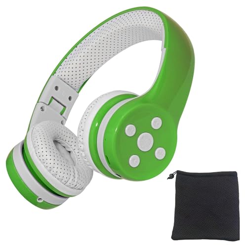 YUSONIC Kinderkopfhörer Bluetooth, Bluetooth kopfhörer für Kinder mit 85 db Volume, Musik-Sharing-Funktion, Eingebautes Mikrofon und 15 Stunden Spielzeit. (Grün) von YUSONIC