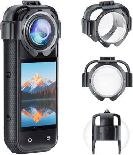 YUULNMOP Objektivschutz zum Aufstecken, kompatibel mit Insta360 X5,10H optisches gehärtetes Glas mit Anti-Beschlag-Objektivdeckel, Schutzhülle für X5-Zubehör YUULNMOP Objektivschutz zum Aufstecken, kompatibel mit Insta360 X5,10H optisches gehärtetes Glas mit Anti-Beschlag-Objektivdeckel, Schutzhülle für X5-Zubehör von YUULNMOP