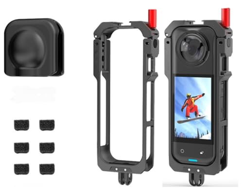 YUULNMOP Schutzrahmen für Insta360 X5 Metallblende, Aluminium-Kaninchenkäfig, Erweiterungsschutzhülle mit Objektivdeckel, Dual-Kaltschuh, 1/4-Zoll-Schraubbefestigungen, Kamerazubehör YUULNMOP Schutzrahmen für Insta360 X5 Metallblende, Aluminium-Kaninchenkäfig, Erweiterungsschutzhülle mit Objektivdeckel, Dual-Kaltschuh, 1/4-Zoll-Schraubbefestigungen, Kamerazubehör von YUULNMOP