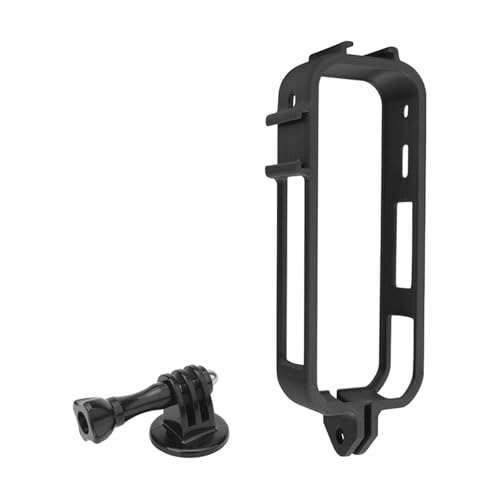 YUULNMOP Schutzrahmen für Insta360 X5 Panoramakamera, horizontale und vertikale Aufnahmen, Schutzhülle, Erweiterungsrahmen, Halterung, Gehäuse, Schalenzubehör (vertikaler Rahmen, schwarz) von YUULNMOP